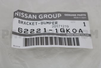 Nissan 622211GK0A BRACKET BUMPER