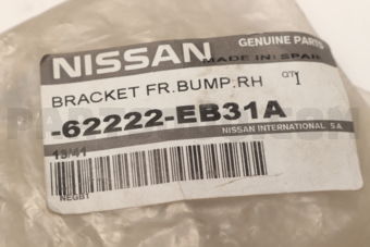 Nissan 62222EB31A BRACKET-FRONT BUMPER SIDE,RH