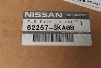 Nissan 622573KA0B FINISHER-FRONT BUMPER