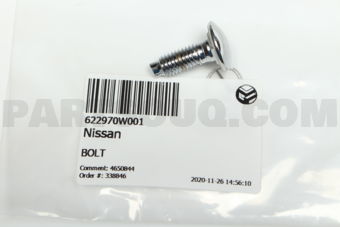 Nissan 622970W001 BOLT