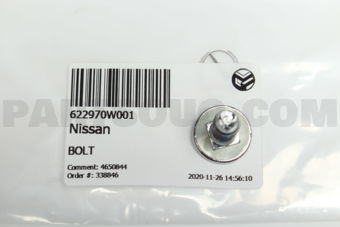 Nissan 622970W001 BOLT