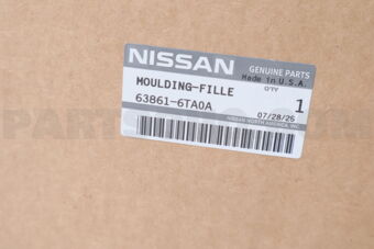 Nissan 638616TA0A MOULDING-FILLET,FRONT LH