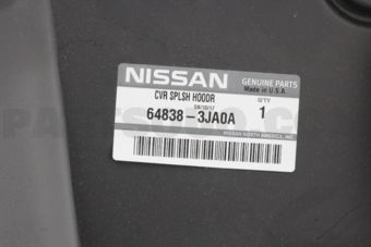 Nissan 648383JA0A COVER-SPLASH,HOODLEDGE RH