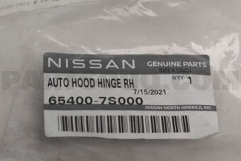 Nissan 654007S000 HINGE ASSY-HOOD,RH
