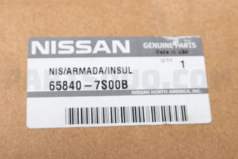 Nissan 658407S00B INSULATOR-HOOD