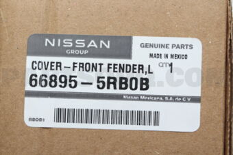 Nissan 668955RB0B COVER-FRONT FENDER, LH