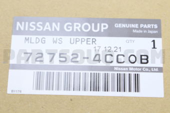 Nissan 727524CC0B MLDG WS UPPER