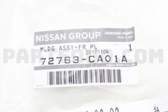 Nissan 72763CA01A MOLD-WDW SIDE L