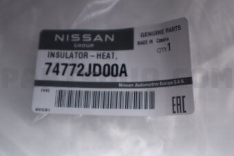 Nissan 74772JD00A INSULATOR-HEAT,TRUNK FLOOR