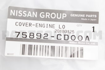 Nissan 75892CD00A COVER-ENGINE LO