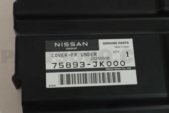 Nissan 75893JK000 COVER-FRONT UNDER,RH