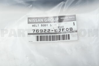 Nissan 769226JF0B WELT-BODY SIDE,FRONT LH