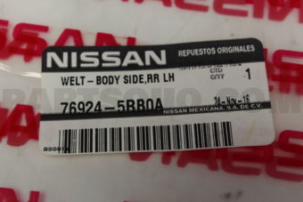 Nissan 769245RB0A WELT BODY SIDE,REAR LH