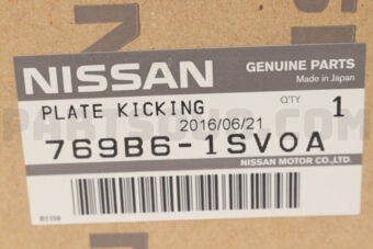 Nissan 769B61SV0A PLATE-KICKING,REAR RH