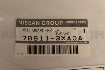 Nissan 788113XA0A MUD GUARD-RR LH