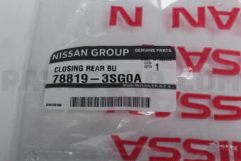 Nissan 788193SG0A PLATE-CLOSING,REAR BUMPER LH