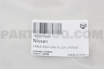 Nissan 788223TA0A CABLE ASSY-GAS FILLER OPENER