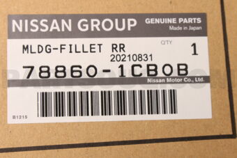 Nissan 788601CB0B MOULDING-FILLET REAR RH