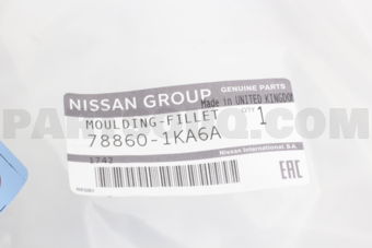 Nissan 788601KA6A FENDER-OVER,REAR RH