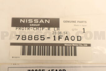 Nissan 788651FA0D PROTECTOR-CHIPPING,REAR LH