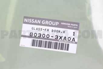 Nissan 803003XA0A GLASS-FR DOOR,R
