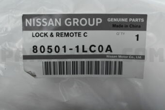 Nissan 805011LC0A LOCK & REMOTE C
