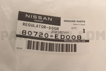 Nissan 80720ED00B REGULATOR ASSY-DOOR WINDOW RH