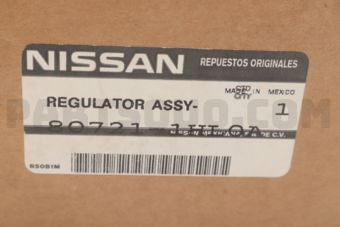 Nissan 807211HL0A REGULATOR ASSY-DOOR WINDOW,LH