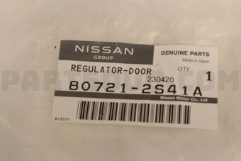 Nissan 807212S41A REGULATOR ASSY-DOOR WINDOW,LH