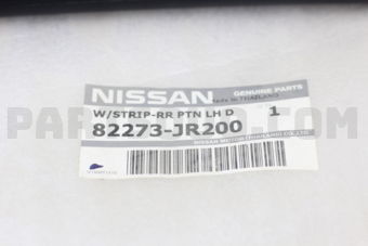 Nissan 82273JR200 WEATHERSTRIP-REAR CORNER,LH