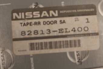 Nissan 82813EL400 TAPE-REAR DOOR OUTSIDE,LH