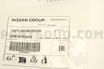 Nissan 828184EA0A TAPE-REAR DOOR