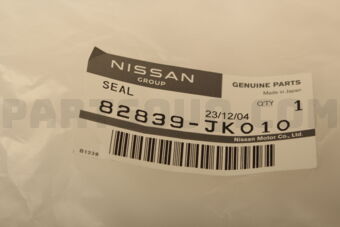 Nissan 82839JK010 SEAL-REAR DOOR PARTITION,LH