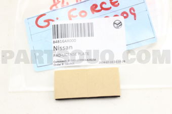 Nissan 84816AX000 PAD-LICENSE PLATE