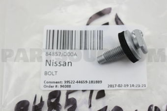 Nissan 84857JD00A BOLT