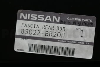 Nissan 85022BR20H FASCIA-REAR BUMPER