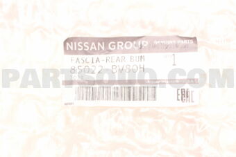 Nissan 85022BV80H FACE RR BUMPER