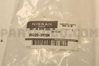 Nissan 852203VY0A BRACKET REAR BUMPER SIDE,RH