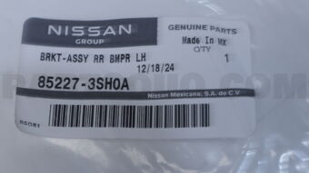 Nissan 852273SH0A BRACKET REAR BUMPER SIDE LH