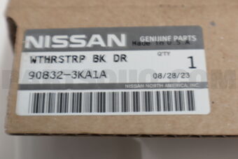 Nissan 908323KA1A WTHRSTRP BK DR