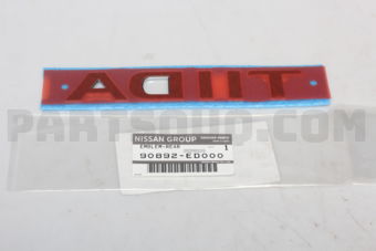 Nissan 90892ED000 EMBLEM-REAR