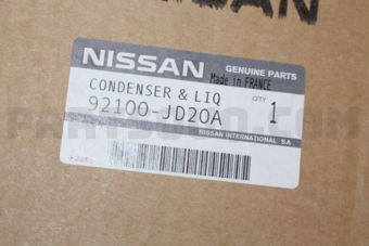 Nissan 92100JD20A CONDENSER & LIQUID TANK ASSY