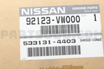 Nissan 92123VW000 SHROUD-CONDENSER