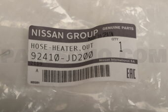 Nissan 92410JD200 HOSE-HEATER,OUTLET