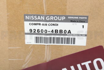 Nissan 926004BB0A COMPR AIR CONDI