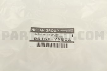Nissan 96150VX50A MAT-CAB STEP,RH