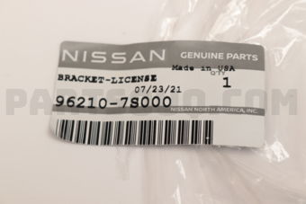 Nissan 962107S000 BRACKET-LICENCE PLATE