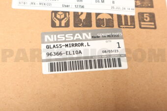 Nissan 96366EL10A GLASS-MIRROR,LH
