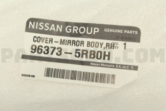 Nissan 963735RB0H COVER MIRROR BODY,RH