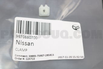 Nissan 96706B0700 CLAMP